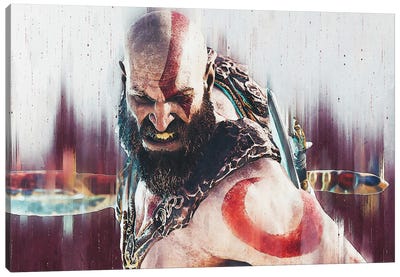 Kratos - God Of War III Canvas Art Print - Gunawan RB