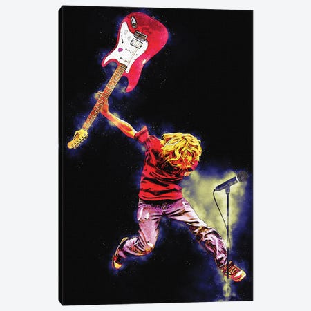 Kurt Cobain Jump Canvas Print #RKG82} by Gunawan RB Canvas Art Print