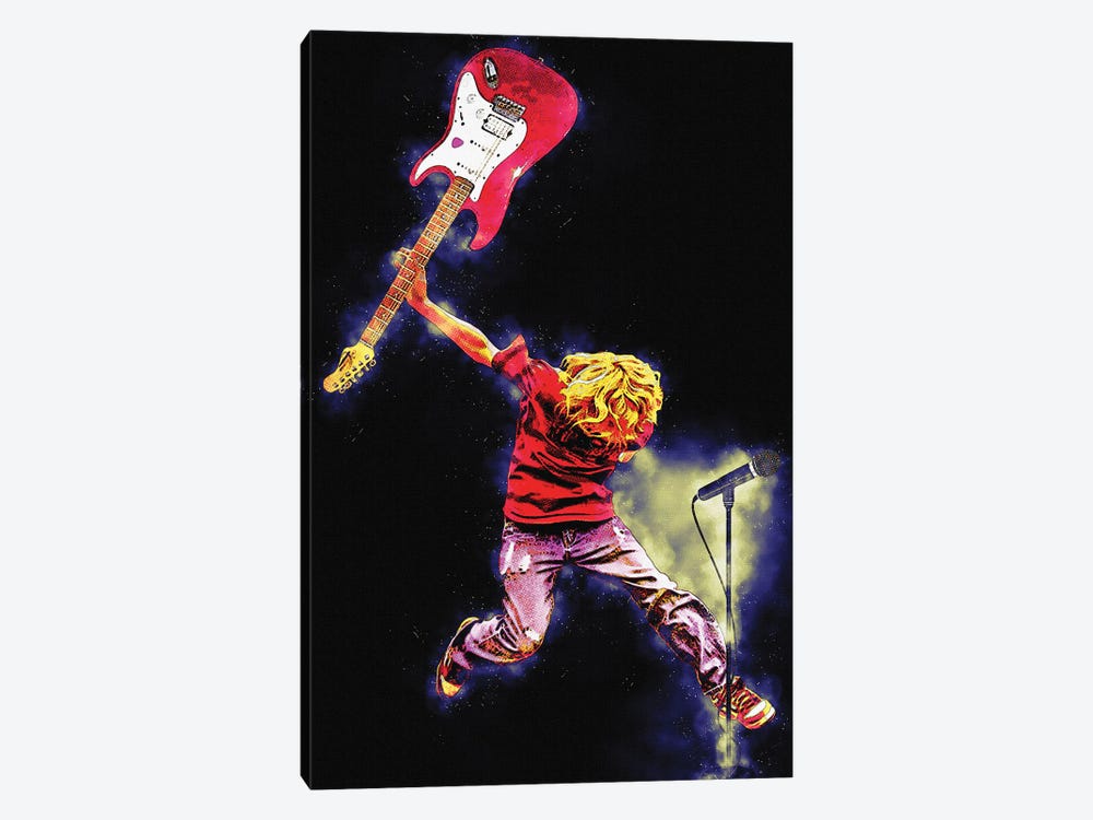 Kurt Cobain Jump by Gunawan RB 1-piece Art Print
