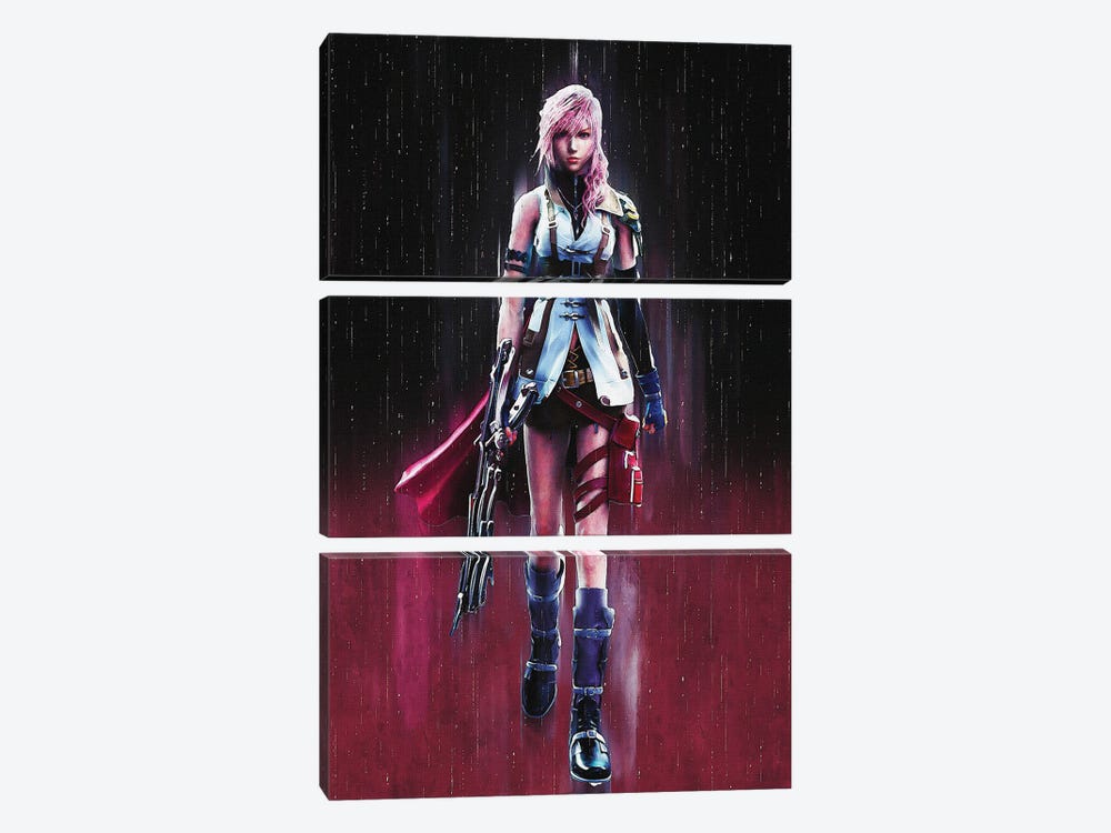 Lightning Character From Final Fantasy XIII by Gunawan RB 3-piece Canvas Art