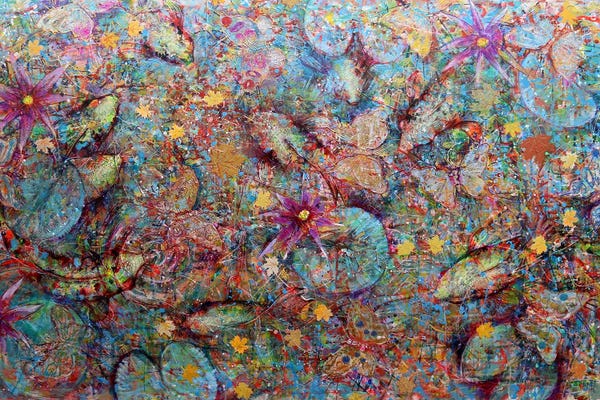 Koi: Koi And Butterflies by Rakhmet Redzhepov