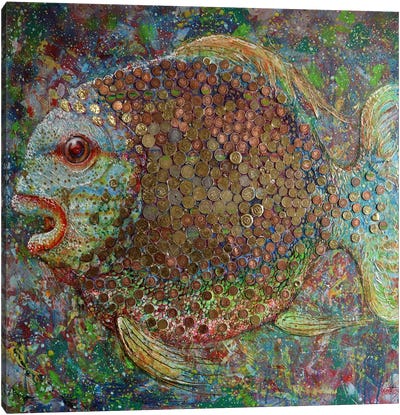 Happy Fish Canvas Art Print - Rakhmet Redzhepov