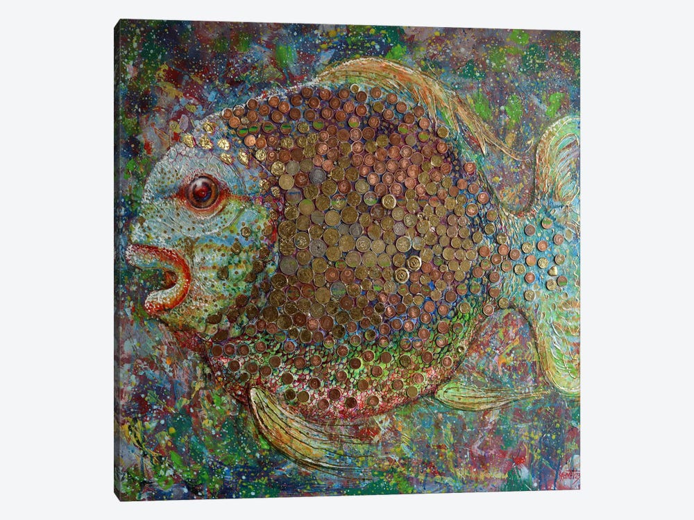Happy Fish by Rakhmet Redzhepov 1-piece Canvas Art