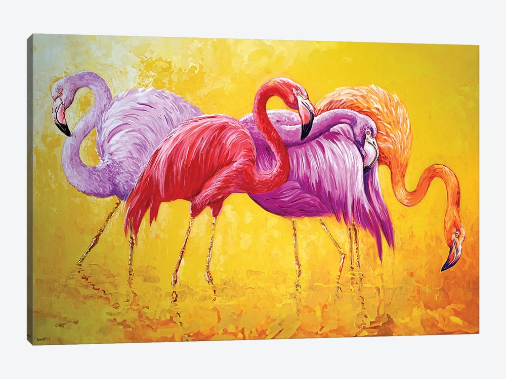 Flamingo by Rakhmet Redzhepov 1-piece Canvas Print