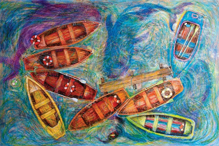 Boats In The Bay by Rakhmet Redzhepov wall art