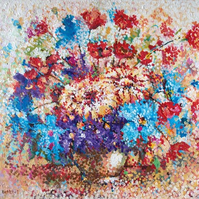 Bouquet Of Flowers by Rakhmet Redzhepov canvas print