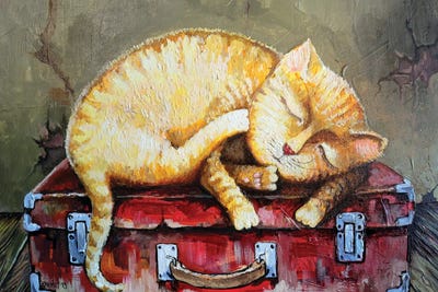 Old Suitcase by Rakhmet Redzhepov multi panel art
