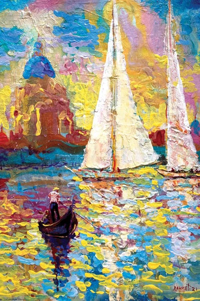 Venice: Entrance Of Sailboats To Venice by Rakhmet Redzhepov