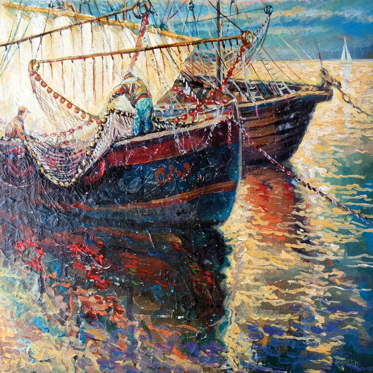 Fishermen by Rakhmet Redzhepov wall art