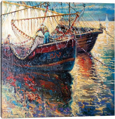 Fishermen Canvas Art Print - Rakhmet Redzhepov