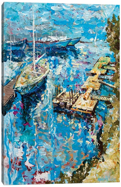Fishing Port Canvas Art Print - Rakhmet Redzhepov