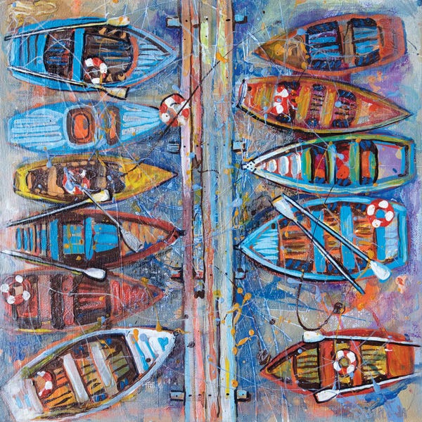 Rowboats: Multicolored Boats by Rakhmet Redzhepov