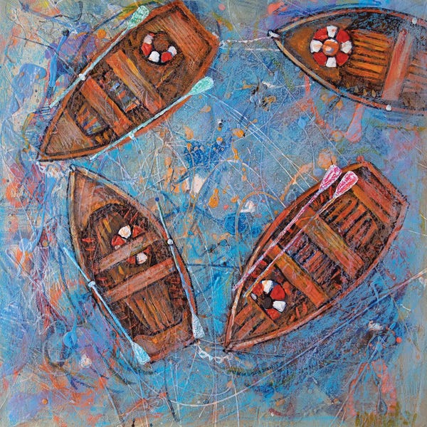 Rowboats: Orange Boats by Rakhmet Redzhepov
