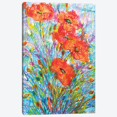 Poppies III Canvas Print #RKH53} by Rakhmet Redzhepov Canvas Art Print