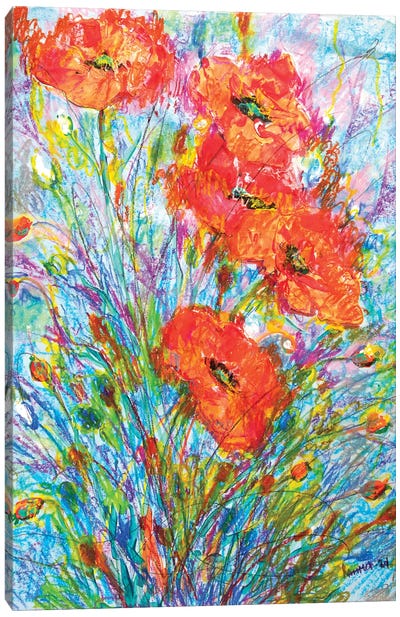 Poppies III Canvas Art Print - Rakhmet Redzhepov