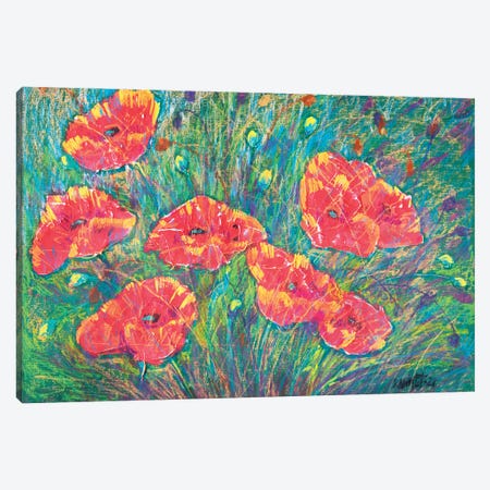 Poppies IV Canvas Print #RKH54} by Rakhmet Redzhepov Canvas Art