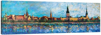 Riga Embankment Canvas Art Print - Rakhmet Redzhepov