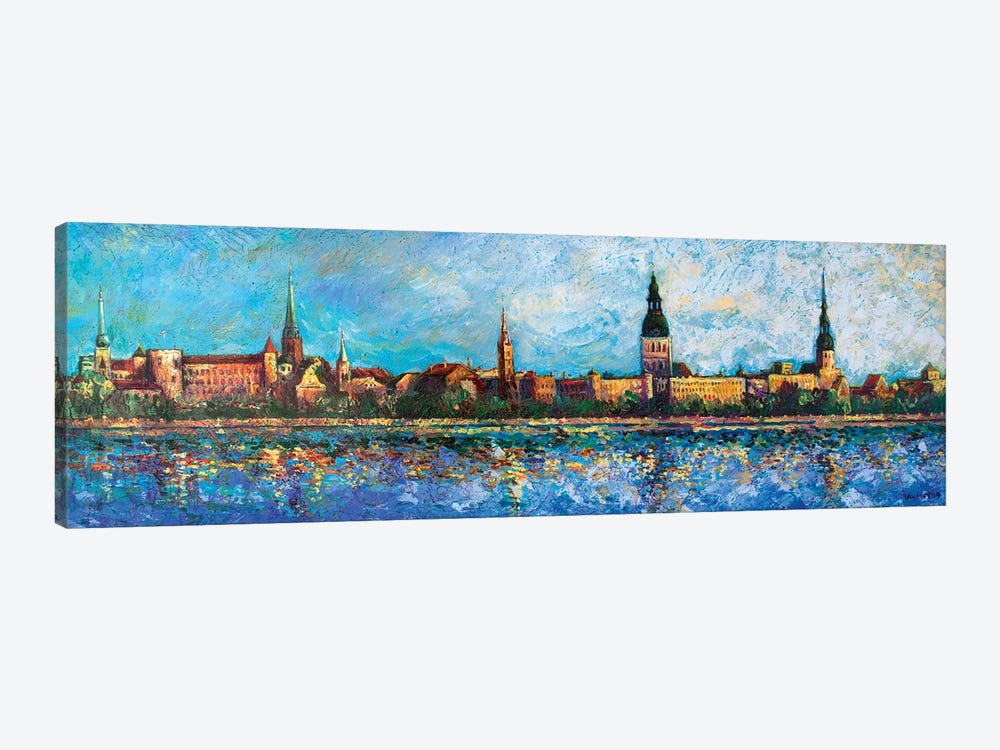 Riga Embankment by Rakhmet Redzhepov 1-piece Canvas Print