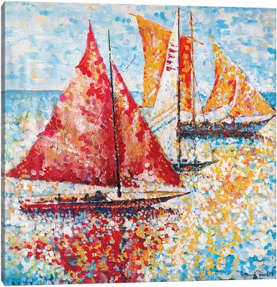 Sails And Sun II Canvas Art Print - Rakhmet Redzhepov