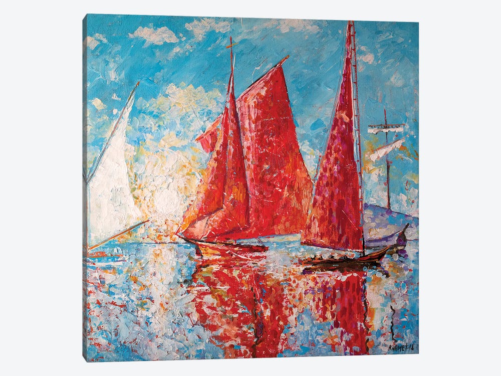 Scarlet Sails by Rakhmet Redzhepov 1-piece Canvas Art Print
