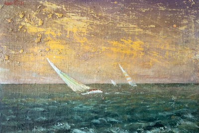 Storm by Rakhmet Redzhepov framed canvas print