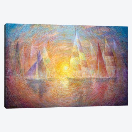 Sun And Sails Canvas Print #RKH79} by Rakhmet Redzhepov Art Print