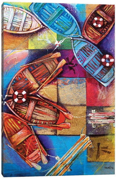 Vacation Boats Canvas Art Print - Rakhmet Redzhepov