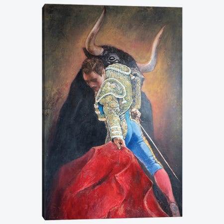 Vicious Black End Bull Symbol Canvas Print #RKH92} by Rakhmet Redzhepov Canvas Art Print