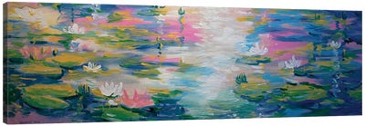 Water Lilies In The Lake Canvas Art Print - Rakhmet Redzhepov