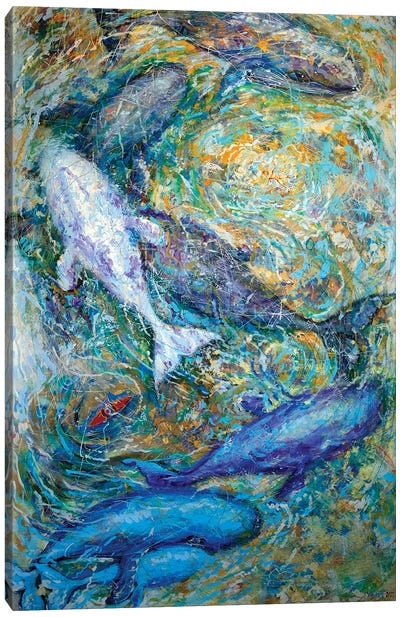 White Whale Canvas Art Print - Rakhmet Redzhepov