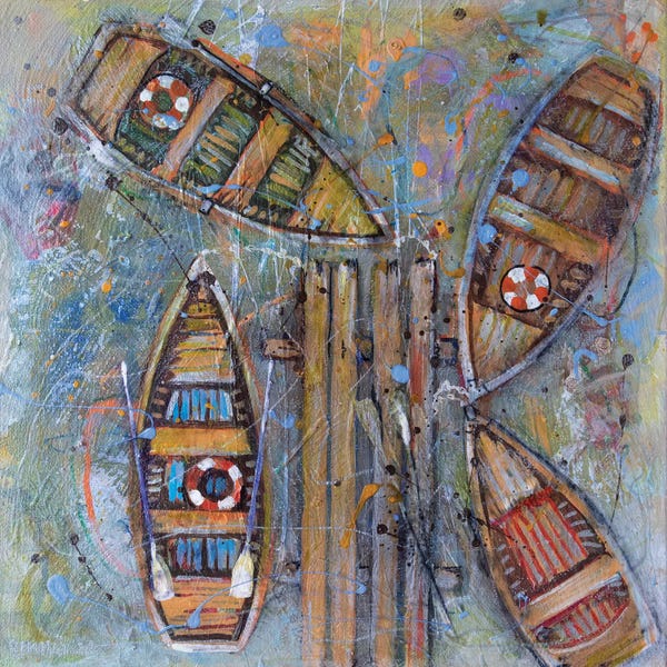 Rowboats: Yellow Boats by Rakhmet Redzhepov