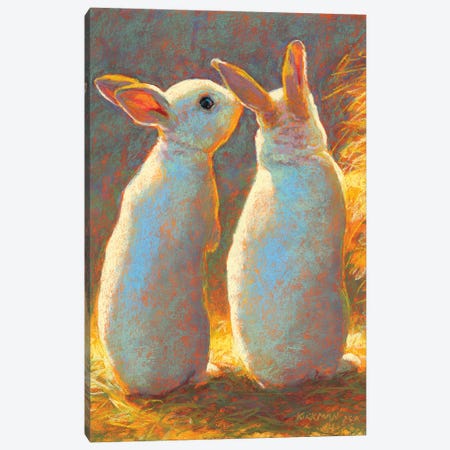 Bunny Secrets Canvas Print #RKK22} by Rita Kirkman Art Print