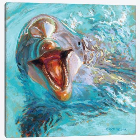 D Is For Dolphin Canvas Print #RKK40} by Rita Kirkman Canvas Art Print