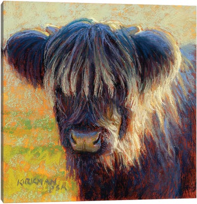Hyacinth Canvas Art Print - Highland Cow Art
