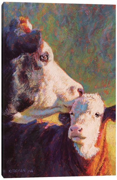 A Soft Kiss Canvas Art Print - Golden Hour Animals