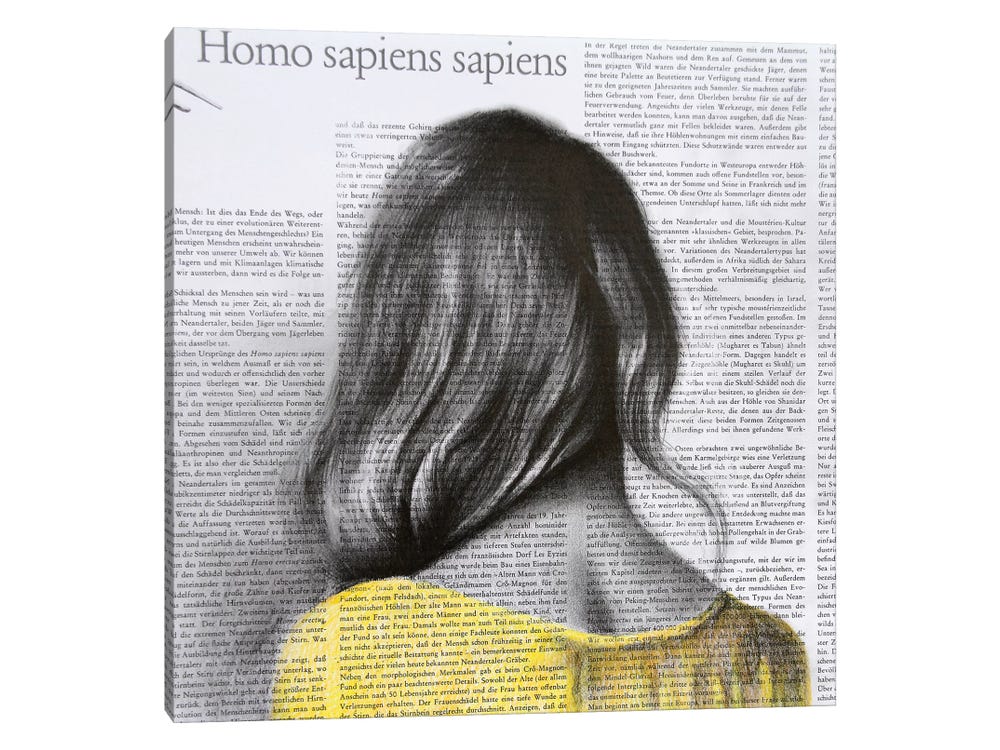 Print by iCanvas Homo | Kosow Rudolf Sapiens Sapiens Art Canvas