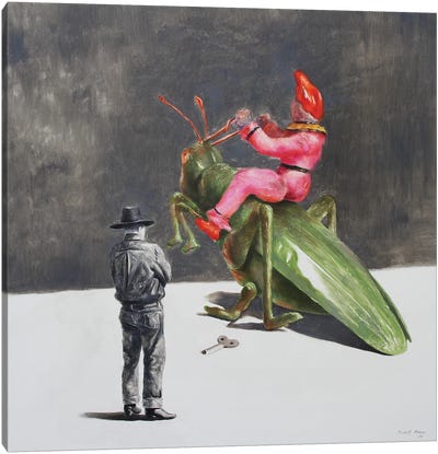 The Good, The Bad And The Ugly Canvas Art Print - Grasshoppers