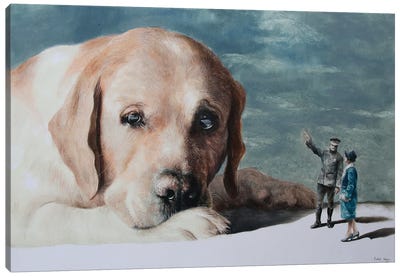 Vagabond Canvas Art Print - Labrador Retriever Art