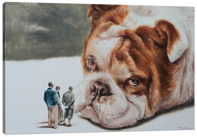Gloomy Canvas Art Print - American Bulldogs