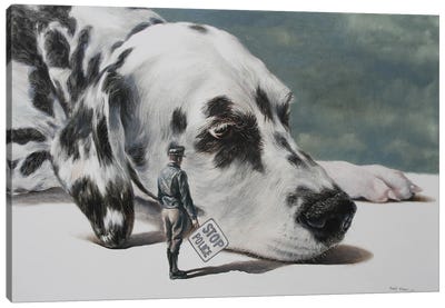 Getaway Canvas Art Print - Dalmatian Art