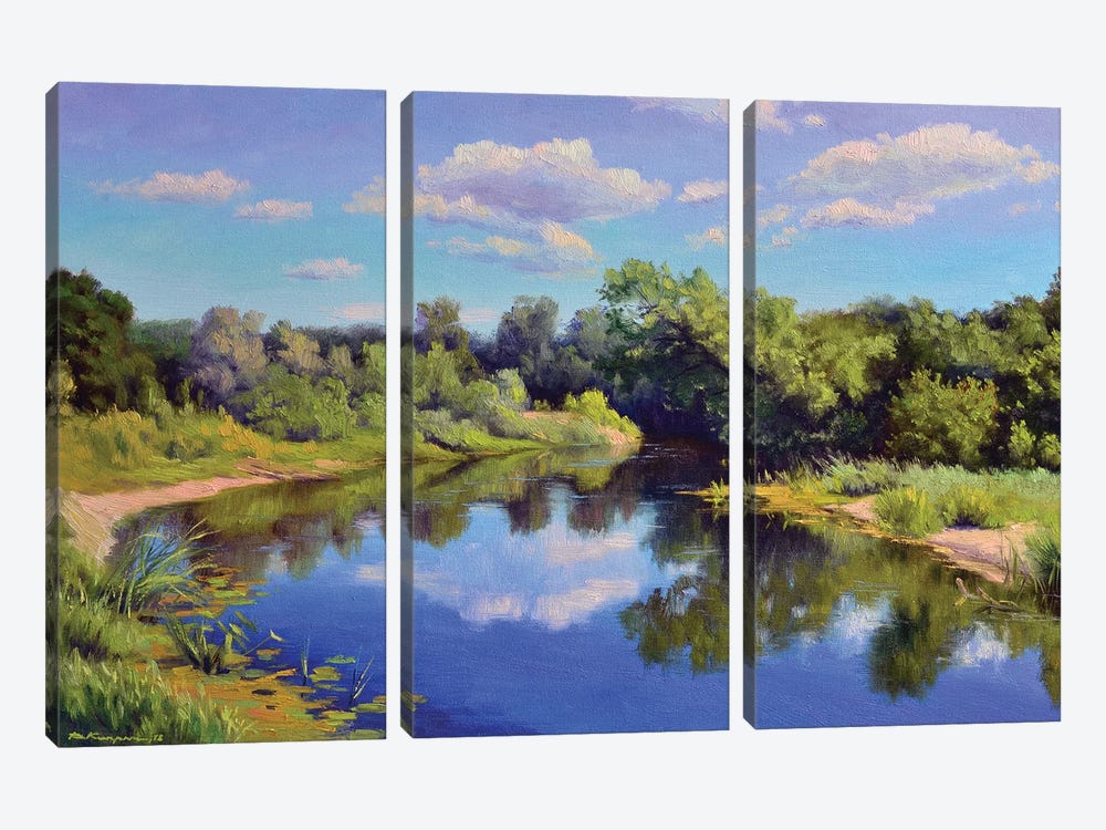 Forest River by Ruslan Kiprych 3-piece Canvas Print