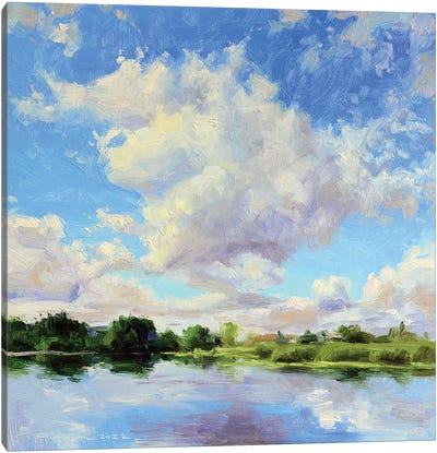 Under The White Clouds Canvas Art Print - Ruslan Kiprych