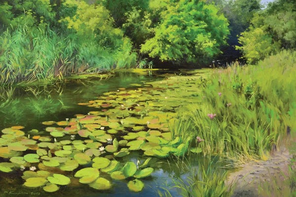 Ruslan Kiprych: Lilies At Noon by Ruslan Kiprych