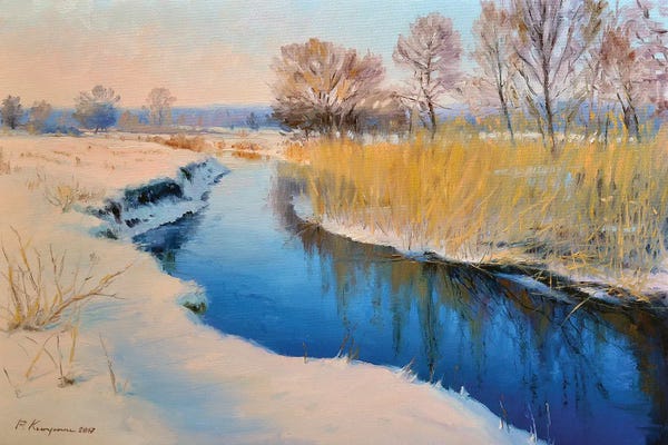 Ruslan Kiprych: In Winter, By The River by Ruslan Kiprych