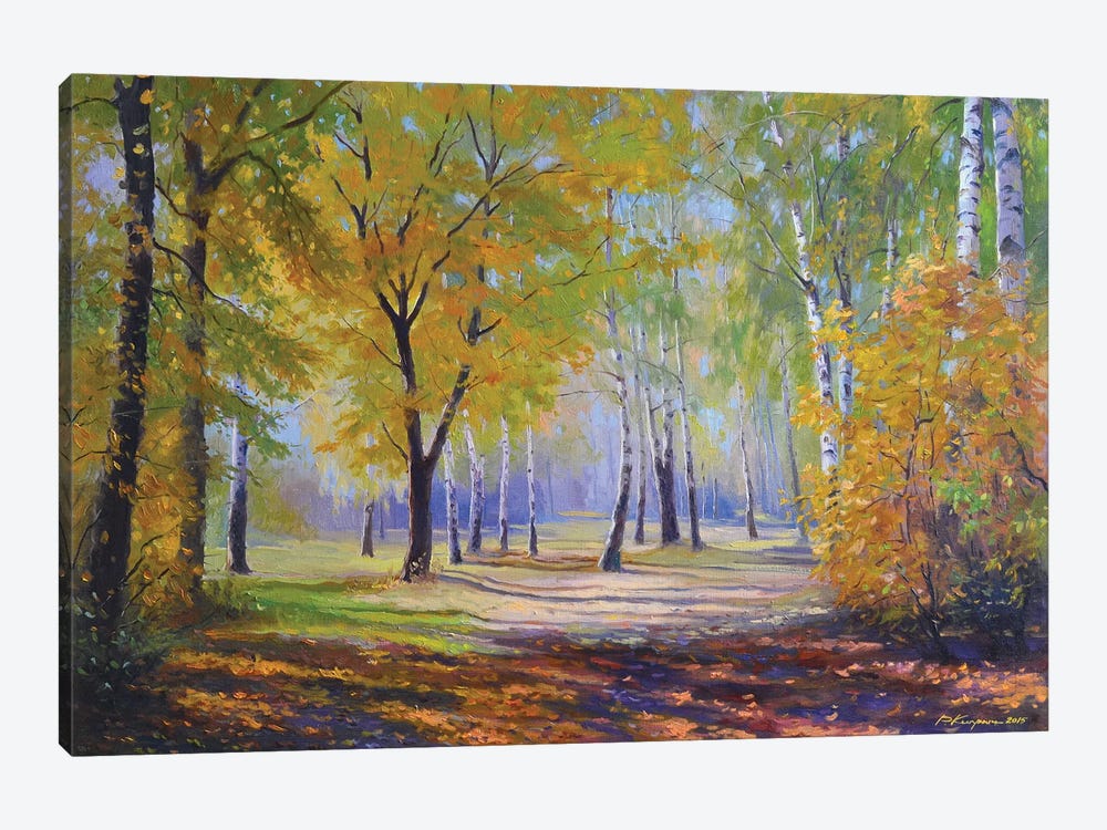 Autumn In The Birch Park by Ruslan Kiprych 1-piece Canvas Print