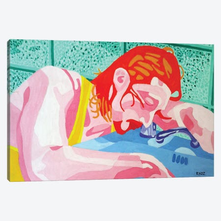 Man Over Sink Canvas Print #RKS15} by Randall Steinke Canvas Art Print