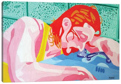 Man Over Sink Canvas Art Print - Randall Steinke