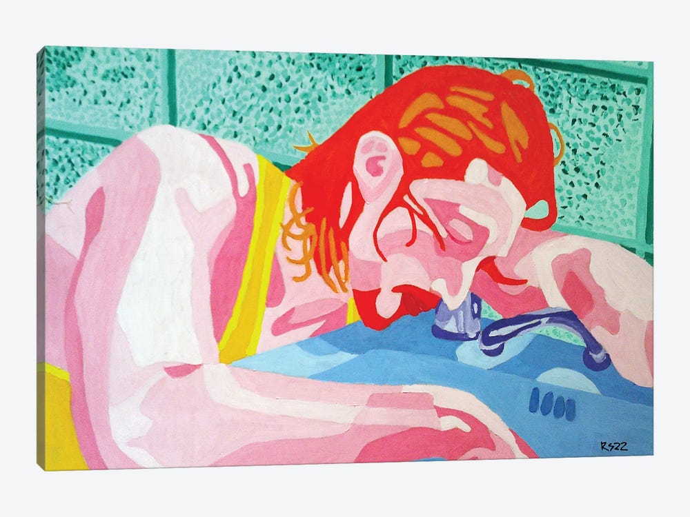 Man Over Sink by Randall Steinke 1-piece Canvas Art Print
