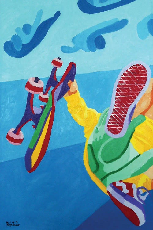 Skateboarder by Randall Steinke wall art