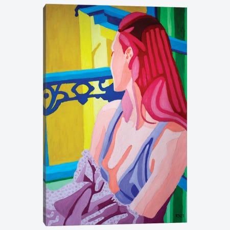 Woman And Window Canvas Print #RKS24} by Randall Steinke Canvas Art